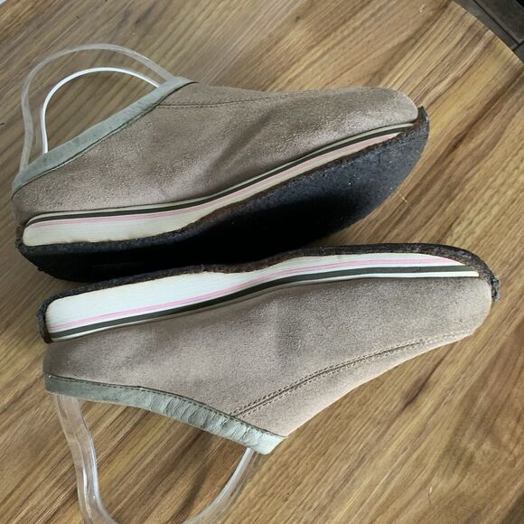 Womens Vans Suede Street Clog II Shoes Size 8.5 Slip-On Beige - Picture 6 of 16